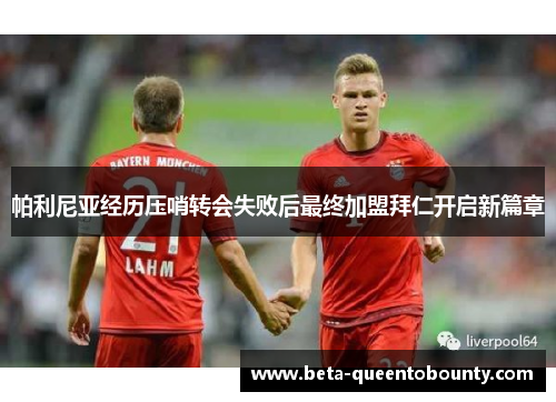帕利尼亚经历压哨转会失败后最终加盟拜仁开启新篇章